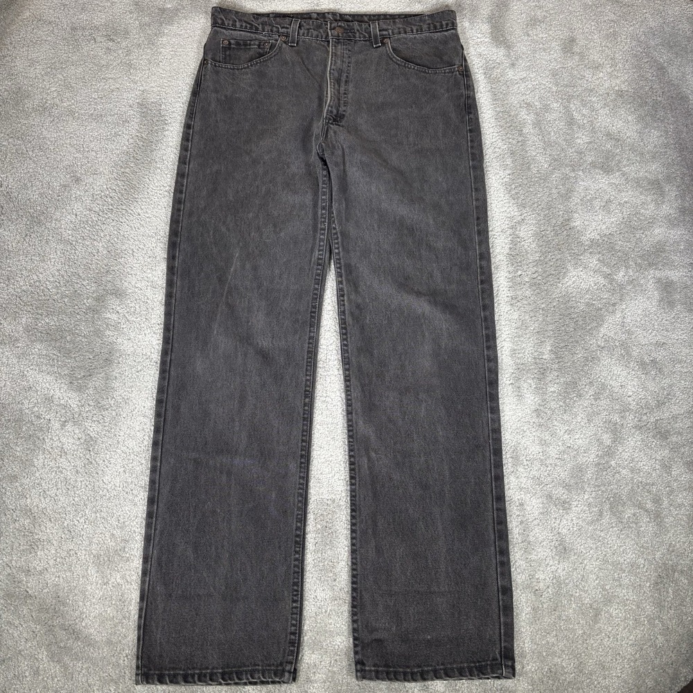 Vintage Levis 505 Jeans Men 36x32 (Tag 38x32) Black Denim Faded Made In USA 1995